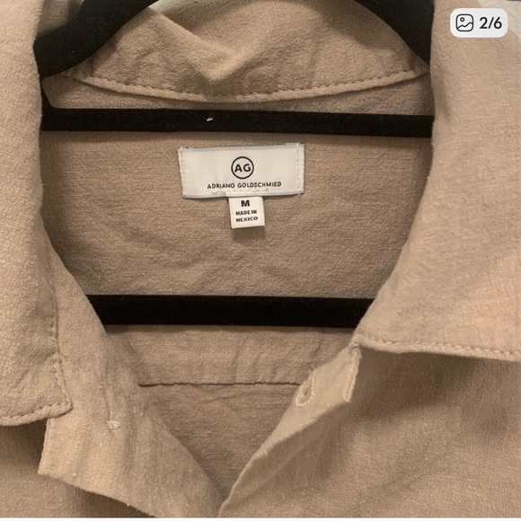 Ag Adriano Goldschmied Men's Tan Shirt Jacket - Picture 4 of 9
